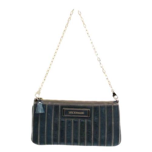 Anya Hindmarch Pre-owned Pre-owned Laeder axelremsvskor Blue, Dam