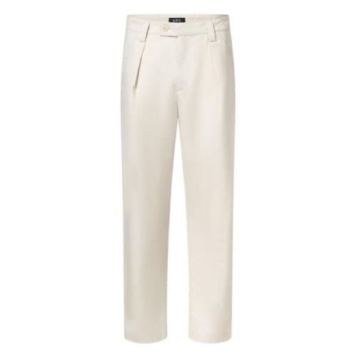 A.p.c. Vida Ben Morot Skär Bomullsbyxor White, Herr