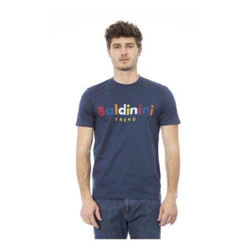 Baldinini Trend T-shirt för män Blue, Herr