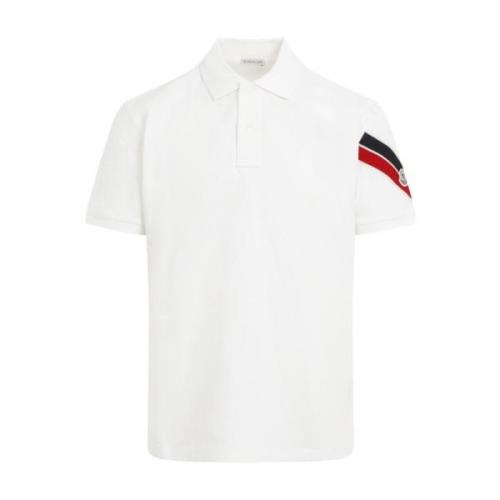 Moncler Vit Bomullspolo Skjorta White, Herr