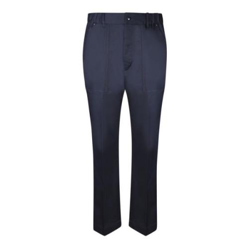 Moncler Elastisk Midja Chino Byxor Blue, Herr