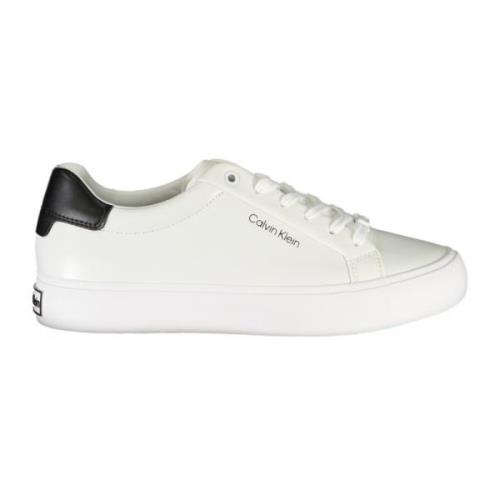 Calvin Klein Sportiga vita sneakers med kontrastdetaljer White, Dam