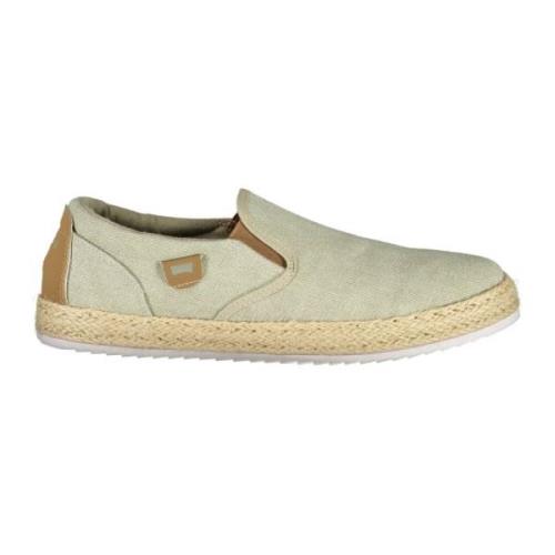 Carrera Beige Slip-On Sportiga Skor Kontrast Logo Beige, Herr