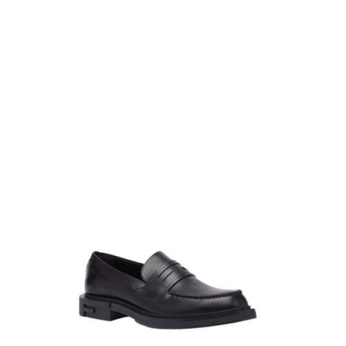 Fendi Svart läderloafer Black, Herr