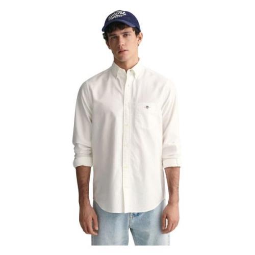 Gant Skjorta regular fit Oxford klassisk White, Herr