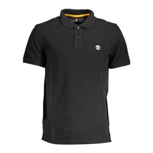 Timberland Black Cotton Polo Shirt Black, Herr