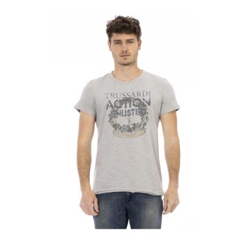 Trussardi Casual T-shirt med rund hals Gray, Herr