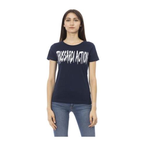 Trussardi Casual T-shirt med korta ärmar Blue, Dam