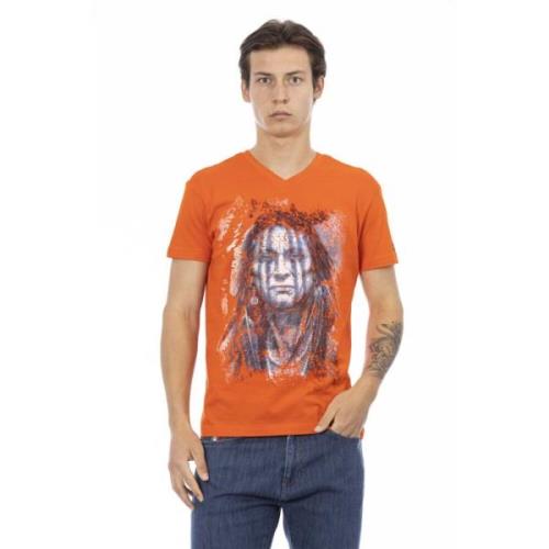 Trussardi Kortärmad V-ringad T-shirt Orange, Herr