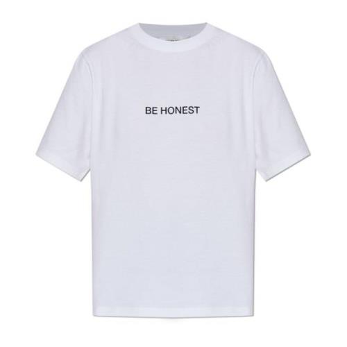 Victoria Beckham T-shirt med tryck White, Dam