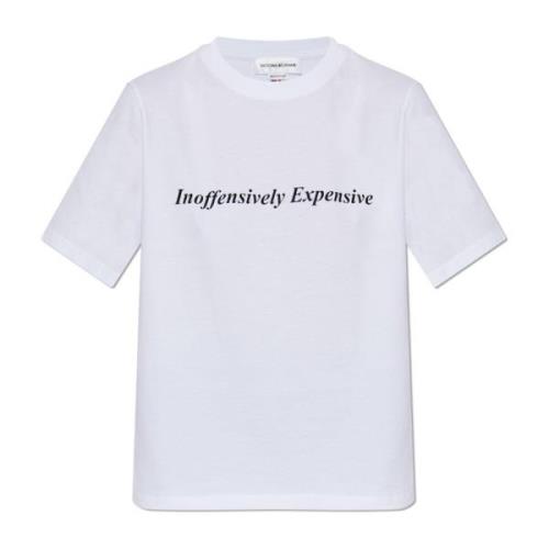 Victoria Beckham T-shirt med tryck White, Dam