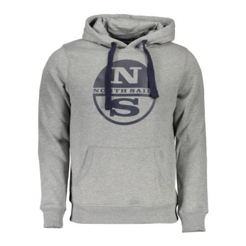 North Sails Grå Långärmad Sweatshirt med Logotyp Gray, Herr