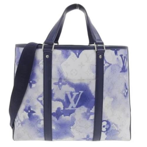 Louis Vuitton Vintage Pre-owned Canvas totevskor Blue, Dam