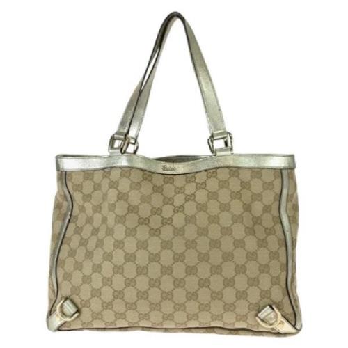 Gucci Vintage Pre-owned Canvas totevskor Beige, Dam