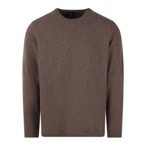 Moncler Jumbo Crewneck Ull Kashmir Tröja Brown, Herr