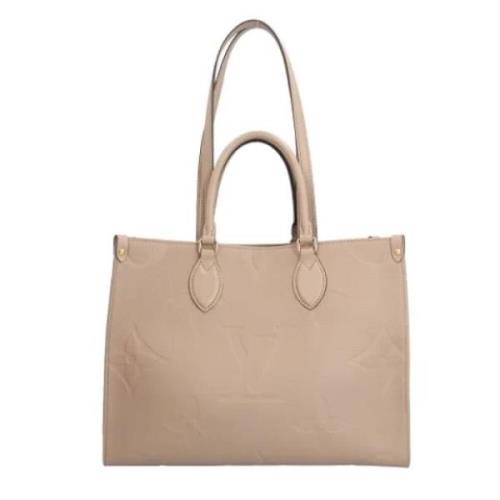 Louis Vuitton Vintage Pre-owned Canvas axelremsvskor Beige, Dam