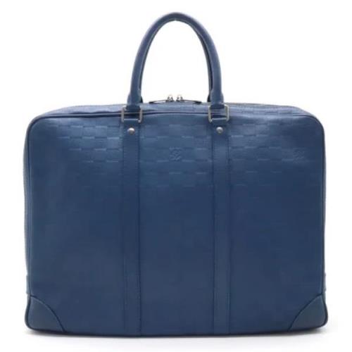 Louis Vuitton Vintage Pre-owned Laeder portfljer Blue, Dam