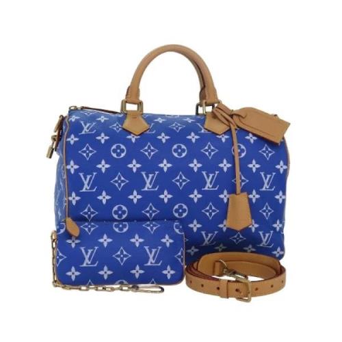 Louis Vuitton Vintage Pre-owned Canvas handvskor Blue, Dam