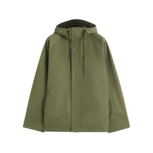 Aspesi Kort Vattentät Parka med Huva Green, Herr