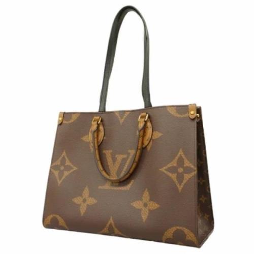 Louis Vuitton Vintage Pre-owned Tyg totevskor Brown, Dam