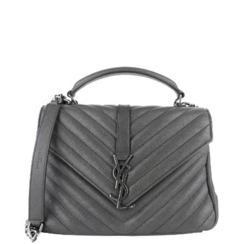 Yves Saint Laurent Vintage Pre-owned Laeder handvskor Gray, Dam