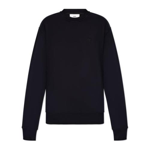 Ami Paris Sweatshirt med logotyp Black, Dam