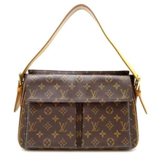 Louis Vuitton Vintage Pre-owned Canvas axelremsvskor Brown, Dam