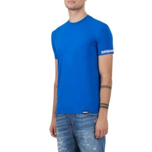 Dsquared2 Herr Rund Hals T-shirt Blue, Herr