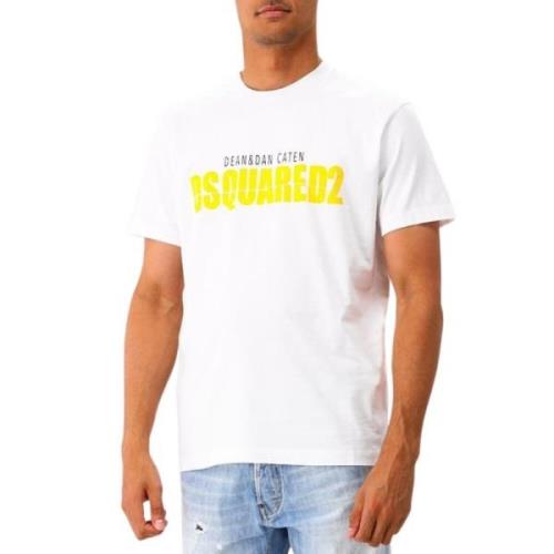 Dsquared2 Vit Logot-shirt Regular Fit White, Herr