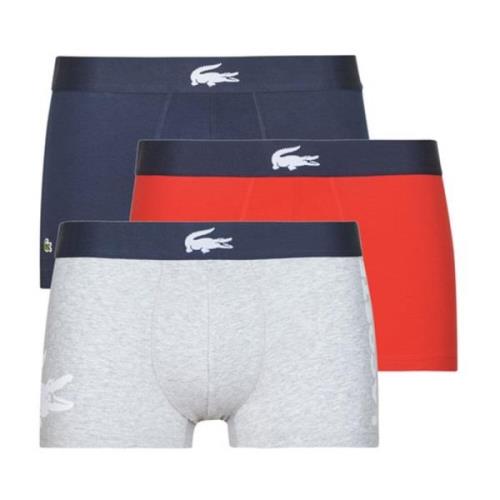 Lacoste 3-Pack Stretch Bomullsboxers - Slip Multicolor, Herr