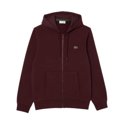 Lacoste Basic Zip Hoodie Sweaters Red, Herr