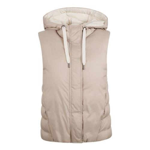 Brunello Cucinelli Beige Vadderad Västrock Beige, Dam