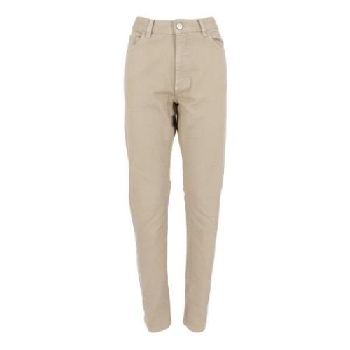 Ermenegildo Zegna Slim Fit Formella Byxor Beige, Herr