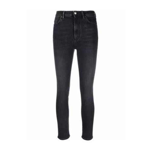 Acne Studios Svarta Slim Fit Skinny Jeans Black, Dam