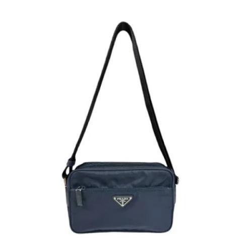 Prada Vintage Pre-owned Nylon prada-vskor Blue, Dam