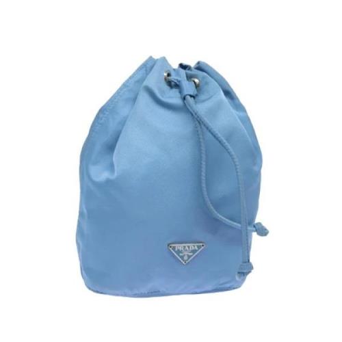 Prada Vintage Pre-owned Nylon prada-vskor Blue, Dam