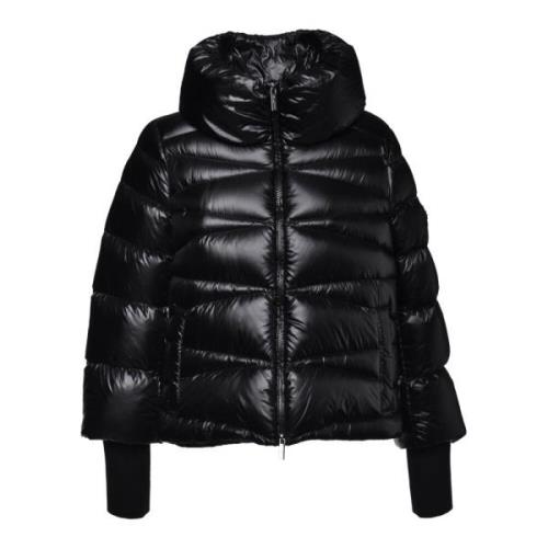 Baldinini Down jacket in black nylon Black, Dam