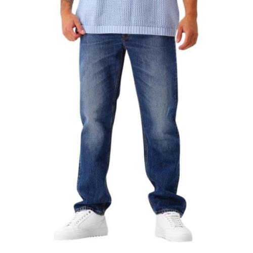 Won Hundred Mörkblå Jeans med Knappar Blue, Herr