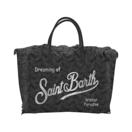 MC2 Saint Barth Silverstickad Väska med Colette Stil Black, Dam