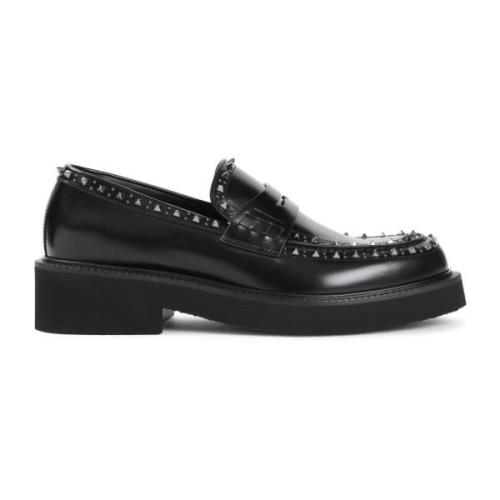 Valentino Garavani Svarta Loaferskor för Män Black, Herr