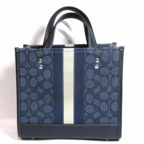 Coach Pre-owned Pre-owned Canvas handvskor Blue, Dam