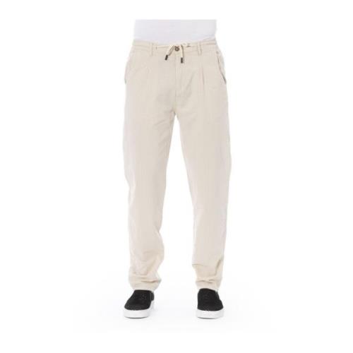 Baldinini Chino byxor med dragsko stängning Beige, Herr