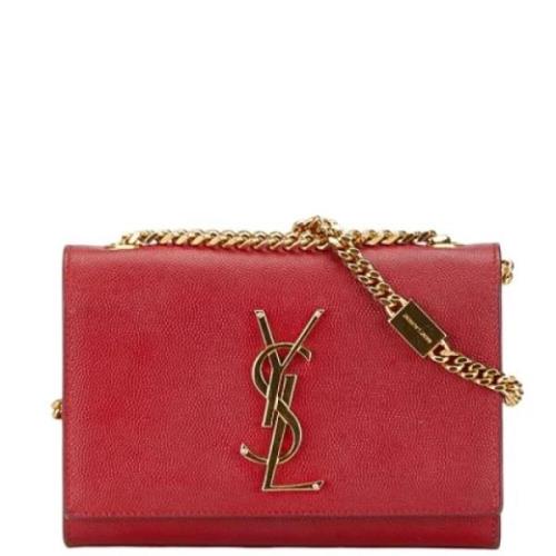 Yves Saint Laurent Vintage Pre-owned Laeder axelremsvskor Red, Dam