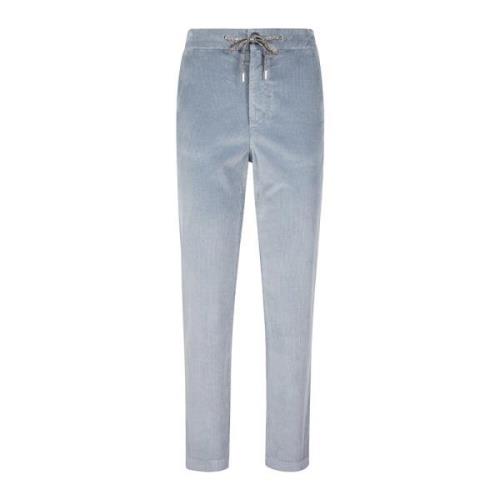 Eleventy Sammet Joggingbyxor Blue, Dam