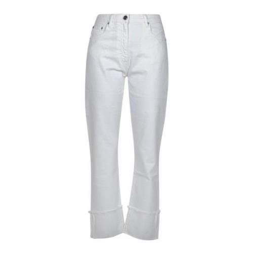 Semicouture Vit Denim Straight Leg Jeans White, Dam