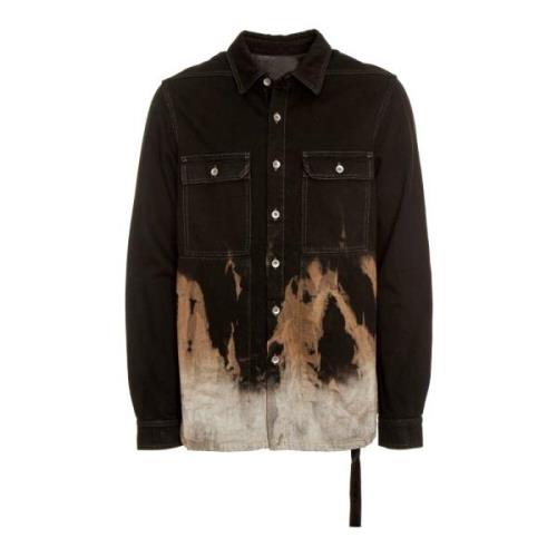 Rick Owens Denim overshirt med knappstängning Multicolor, Herr