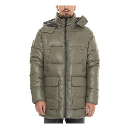 Save The Duck Blank Christian Coat med Avtagbar Huva Green, Herr