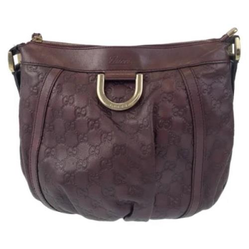 Gucci Vintage Pre-owned Laeder crossbodyvskor Brown, Dam