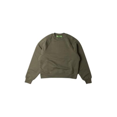 Garment Workshop Dubbel lager Crewneck i Four Leaf Green, Herr