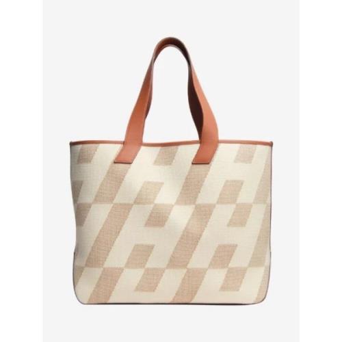 Hermès Vintage Pre-owned Canvas axelremsvskor Beige, Dam